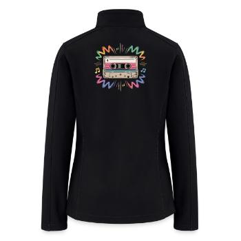  Retro Mixtape Cassette 1 Vintage 80s 90s Music - Women’s Soft Shell Jacket - black - Back