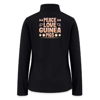 Peace Love Guinea Pigs - Women’s Soft Shell Jacket - black - Back