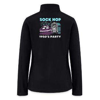 Music Dance Sock Hop - Women’s Soft Shell Jacket - black - Back