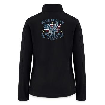 blue collar worker sweatshirt(Durable workwear) - Women’s Soft Shell Jacket - black - Back