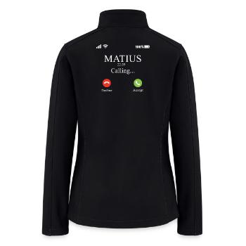 Minimalist Call Screen Illustration - Women’s Soft Shell Jacket - black - Back