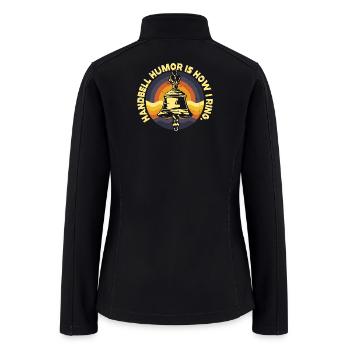 Rang with Humor Hand Bell Retro - Women’s Soft Shell Jacket - black - Back