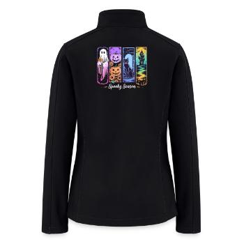 Spooky Season Halloween Scene Design - Women’s Soft Shell Jacket - black - Back