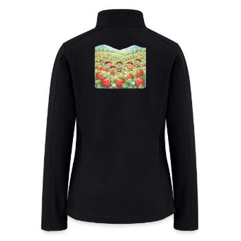 Strawberry Harvest Field Kids - Women’s Soft Shell Jacket - black - Back