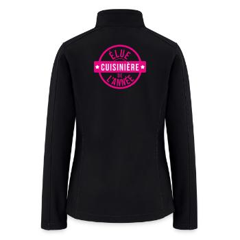 Cook Of The Year Pink Stamp Style Award Design - Women’s Soft Shell Jacket - black - Back