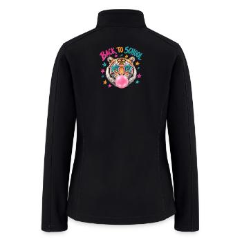 Back to School Tiger Bubblegum - Women’s Soft Shell Jacket - black - Back