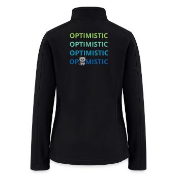 stay optimistic cute kitten - Women’s Soft Shell Jacket - black - Back