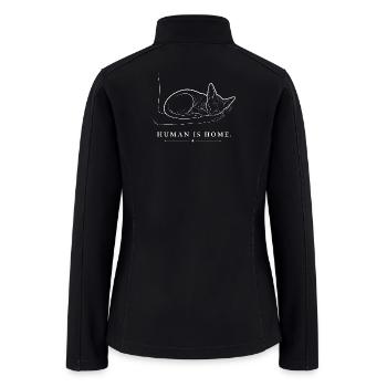 Sphynx Cat – Human Is Home - Women’s Soft Shell Jacket - black - Back