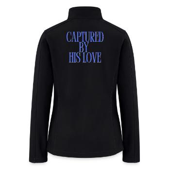 Divine Grace Captured By His Love Serif Typography - Women’s Soft Shell Jacket - black - Back