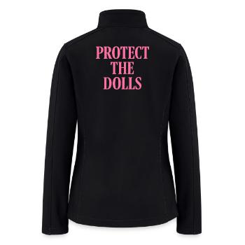 PROTECT THE DOLLS - Women’s Soft Shell Jacket - black - Back
