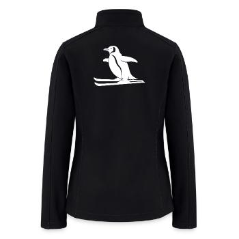 Minimalistic penguin skier winter sport - Women’s Soft Shell Jacket - black - Back