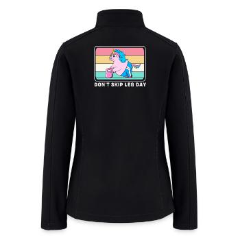 Weightlifting Work Out Gym Unicorn - Women’s Soft Shell Jacket - black - Back