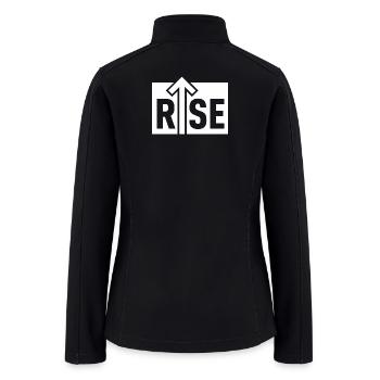 Rise Typographic Uplifting Positivity Clean Arrow - Women’s Soft Shell Jacket - black - Back