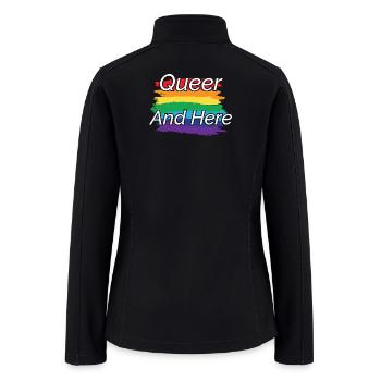 Queer Pride Rainbow Design - Women’s Soft Shell Jacket - black - Back