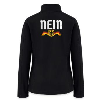 Nein German No Saying Germany Flag Oktoberfest  - Women’s Soft Shell Jacket - black - Back