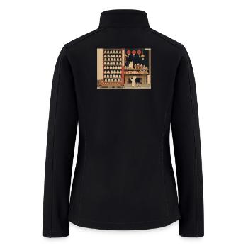 Cat at Hina Doll Shrine - Women’s Soft Shell Jacket - black - Back