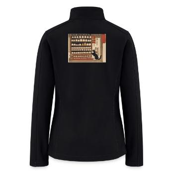 Whiskered Dango Emporium - Women’s Soft Shell Jacket - black - Back