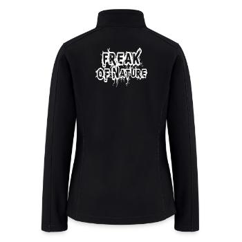 Freak of Nature Electrified Typography - Women’s Soft Shell Jacket - black - Back