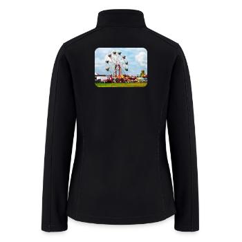 Ferris Wheel Against Blue Sky - Women’s Soft Shell Jacket - black - Back