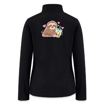 Sloth Bubble Tea - Women’s Soft Shell Jacket - black - Back