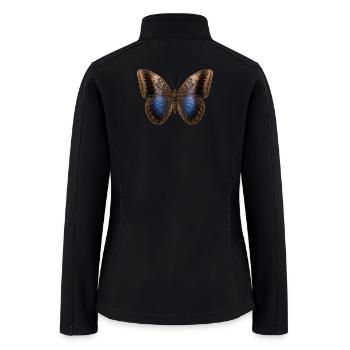 Owl Butterfly Caligo memnon - Women’s Soft Shell Jacket - black - Back