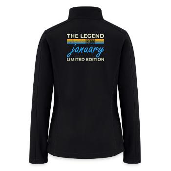 The Legend January Design - Women’s Soft Shell Jacket - black - Back
