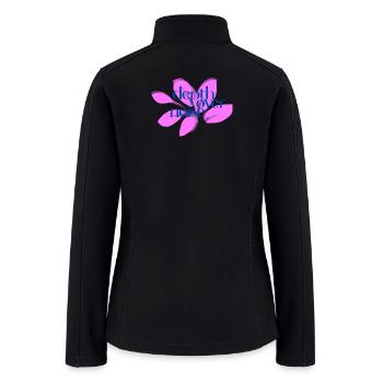 Depth Over Noise Floral - Women’s Soft Shell Jacket - black - Back