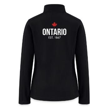 Ontario 1867 Vintage Maple Crest - Women’s Soft Shell Jacket - black - Back