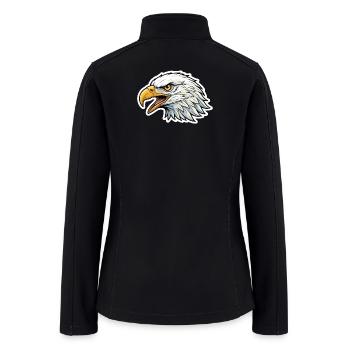 Fierce Eagle Mascot Head - Women’s Soft Shell Jacket - black - Back