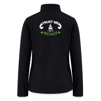 Trust Me I Am A Scout Camping Design - Women’s Soft Shell Jacket - black - Back