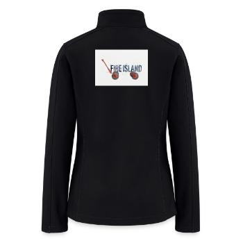 Fire Island wagon New York summer ferry water taxi - Women’s Soft Shell Jacket - black - Back