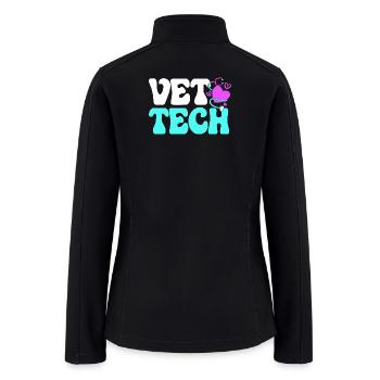 veterinarian Stethoscope Vet Tech - Women’s Soft Shell Jacket - black - Back