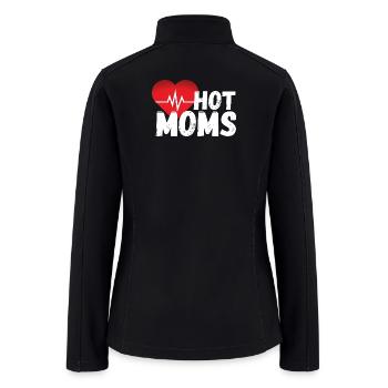 Hot Moms Heartbeat Graphic - Women’s Soft Shell Jacket - black - Back