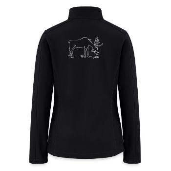 Moose Love - Women’s Soft Shell Jacket - black - Back