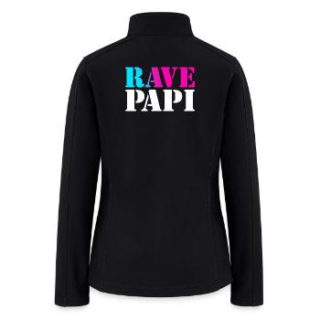 Techno Rave Men EDM Rave Papi Rave Daddy - Women’s Soft Shell Jacket - black - Back