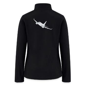 Airplane - Funny Graphic Gift Idea Cool Design - Women’s Soft Shell Jacket - black - Back