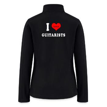 I love Guitarists - Women’s Soft Shell Jacket - black - Back
