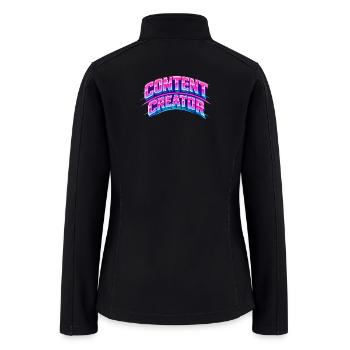 Neon Content Creator - Women’s Soft Shell Jacket - black - Back
