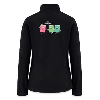 Reader Bookaholic Love Books Bookmark Funny Book - Women’s Soft Shell Jacket - black - Back