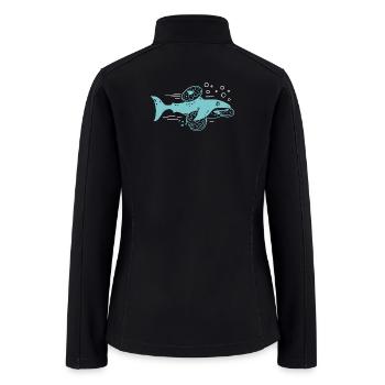 Donut and Shark - Women’s Soft Shell Jacket - black - Back