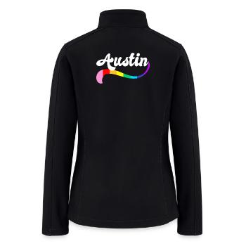 Austin Texas Gay Pride Queer Proud TX Homo queer  - Women’s Soft Shell Jacket - black - Back