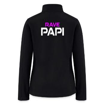 Techno Rave Men EDM Rave Daddy Rave Papi - Women’s Soft Shell Jacket - black - Back