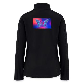Neon Prism Butterfly - Women’s Soft Shell Jacket - black - Back