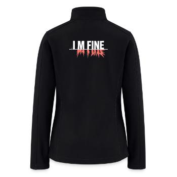 Im Fine Pink Burst Typography - Women’s Soft Shell Jacket - black - Back
