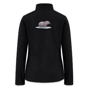 Majestic Hippo Tee | Triple Vertex - Women’s Soft Shell Jacket - black - Back