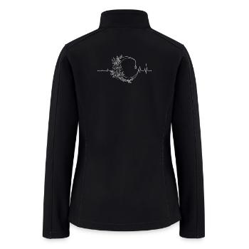 Floral Stethoscope Heartbeat - Women’s Soft Shell Jacket - black - Back