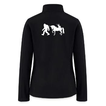 Sasquatch Unicorn and Jackolope  - Women’s Soft Shell Jacket - black - Back