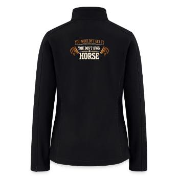 Horse People Equestrian Identity Barn - Women’s Soft Shell Jacket - black - Back