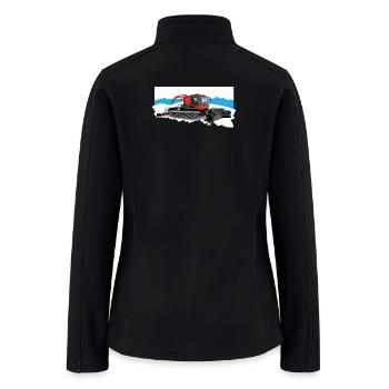 Snow groomer at work in the snow - Women’s Soft Shell Jacket - black - Back