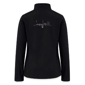 Berlin Skyline Line Art with Flag - Women’s Soft Shell Jacket - black - Back